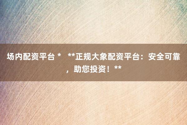 场内配资平台 *   **正规大象配资平台：安全可靠，助您投资！**