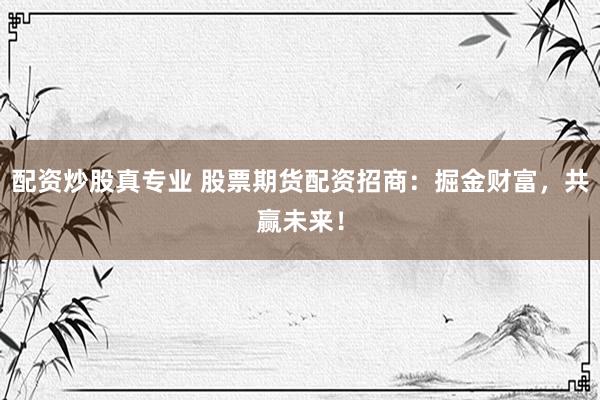 配资炒股真专业 股票期货配资招商：掘金财富，共赢未来！