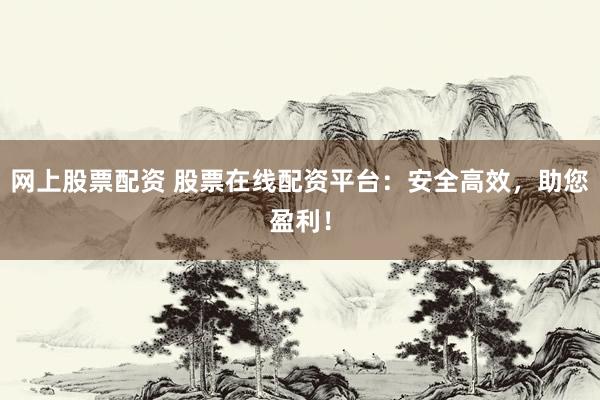 网上股票配资 股票在线配资平台：安全高效，助您盈利！