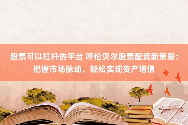 股票可以杠杆的平台 呼伦贝尔股票配资新策略：把握市场脉动，轻松实现资产增值