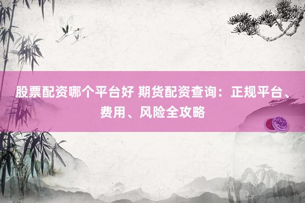 股票配资哪个平台好 期货配资查询：正规平台、费用、风险全攻略
