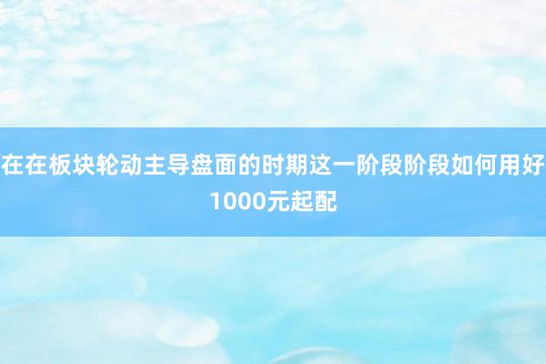 在在板块轮动主导盘面的时期这一阶段阶段如何用好1000元起配