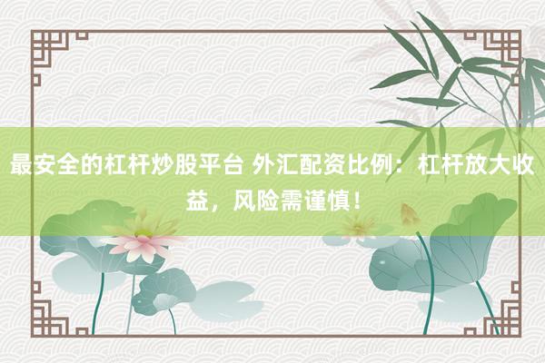 最安全的杠杆炒股平台 外汇配资比例：杠杆放大收益，风险需谨慎！